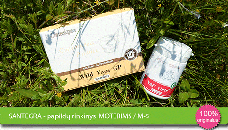 Santegra - papildu rinkinys moterims - Wild Yam GP (30) + Vag Forte™ (60) santegra-papildu-rinkinys-moterims-wild-yam-gp-vag-forte-kaina-akcija-pigiau
